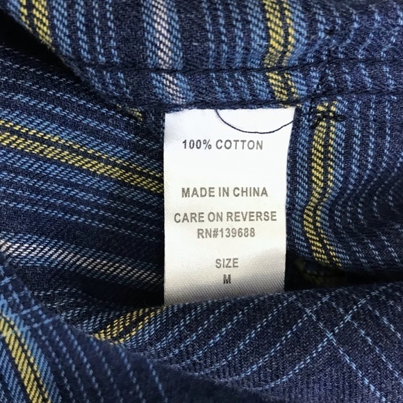 New! Ocean Current Plaid Flannel Button Down Long Sleeve Shirt - Picture 11 of 11